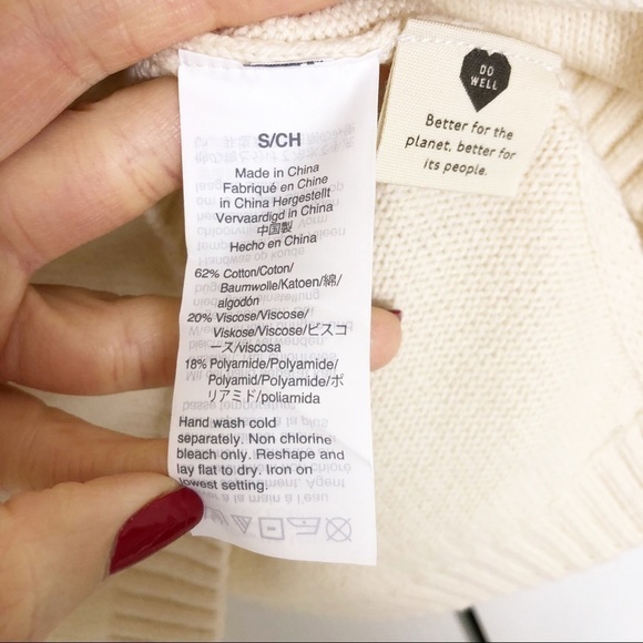 New Madewell Double-V Pullover in Antique Cream - Picture 7 of 10